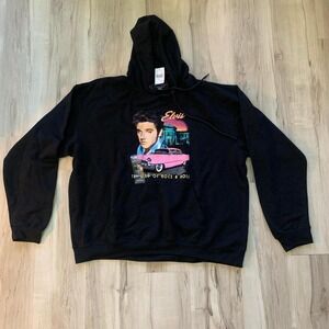 Elvis Presley pink Cadillac hoodie XXL NEW with tags